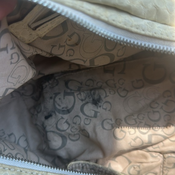 Guess Y2K Signature bag cream with silver tone hardware snake skin - Picture 6 of 10